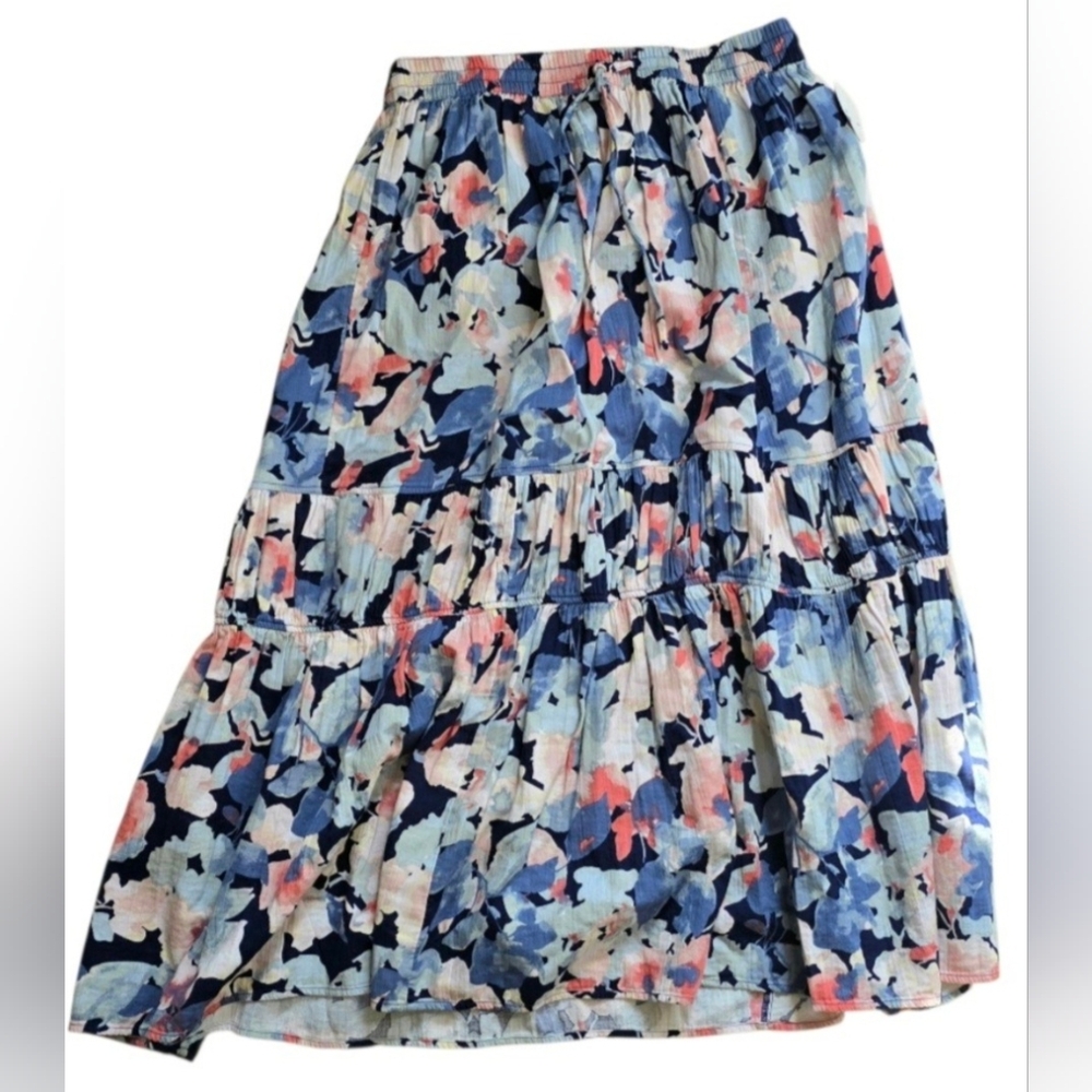 Wonderly A-Line Skirt in Watercolor Floral